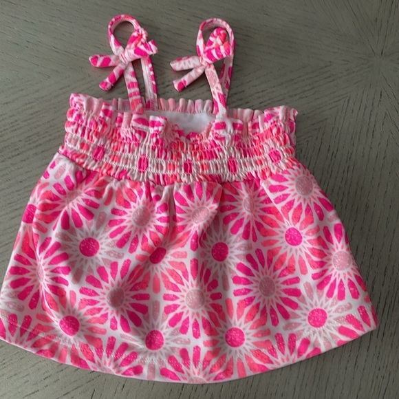 Oshkosh B'gosh Smocked Flower Tankini Swimsuit size 24 months - Picture 3 of 3